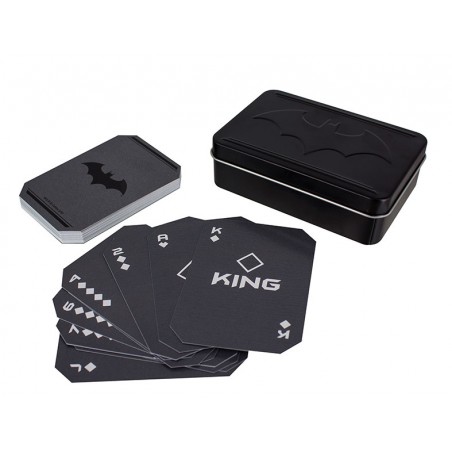 BATMAN POKER PLAYING CARDS METAL TIN MAZZO CARTE DA GIOCO CON SCATOLA METALLICA