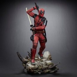 DEADPOOL AND WOLVERINE LEGACY REPLICA DEADPOOL 1/4 STATUA FIGURE IRON STUDIOS