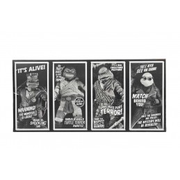 UNIVERSAL MONSTERS X TMNT BLACK AND WHITE 4-PACK ACTION FIGURE NECA