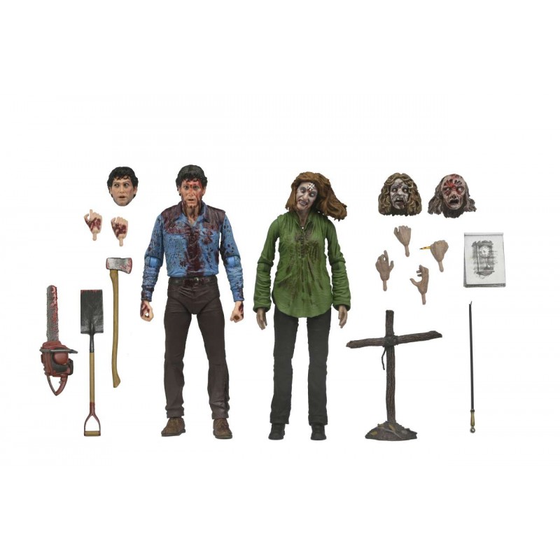 NECA EVIL DEAD BLOODY ASH & CHERYL 2-PACK ACTION FIGURE