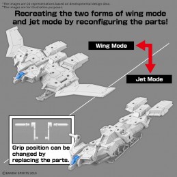 30MM EXTENDED ARMAMENT VEHICLE WING MOBILE MODEL KIT BANDAI