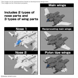 30MM EXTENDED ARMAMENT VEHICLE WING MOBILE MODEL KIT BANDAI