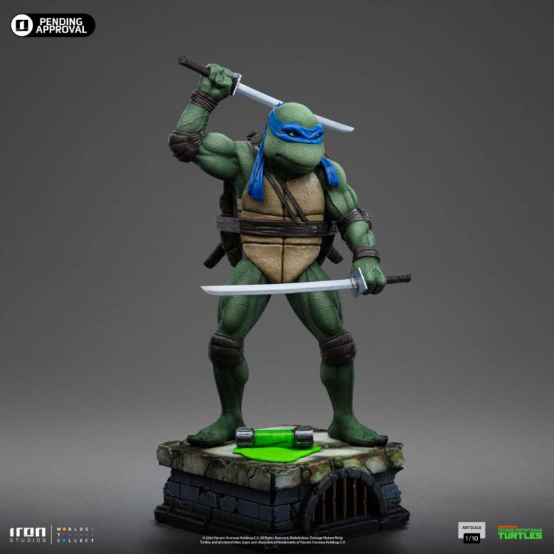 TEENAGE MUTANT NINJA TURTLES ART SCALE LEONARDO 1/10 STATUA FIGURE IRON STUDIOS