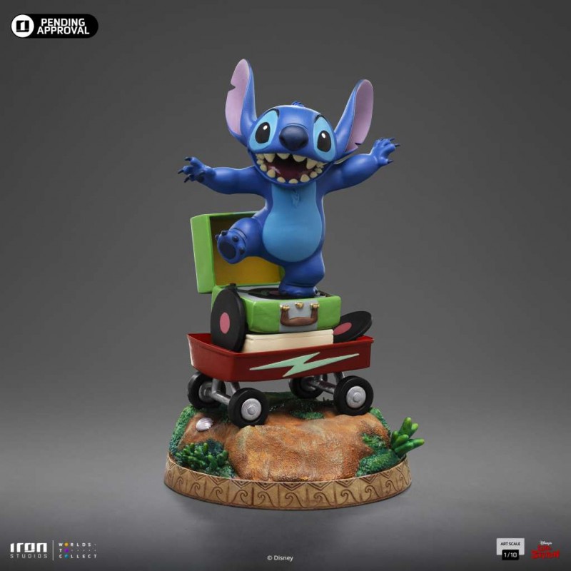 LILO AND STITCH STITCH ART SCALE 1/10 STATUA FIGURE IRON STUDIOS