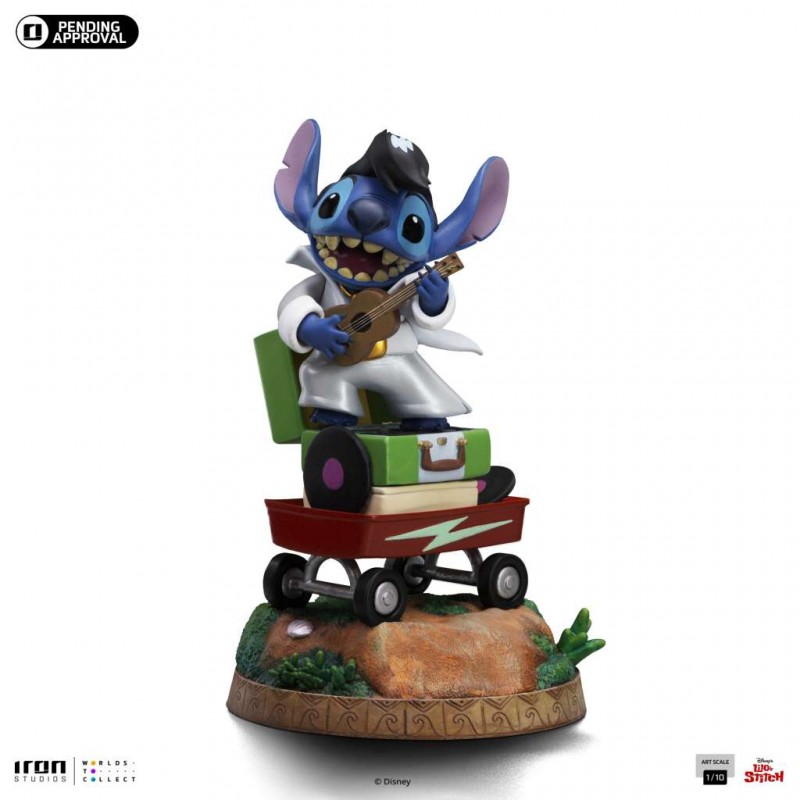 LILO AND STITCH KING OF ROCK STITCH ART SCALE 1/10 STATUA FIGURE IRON STUDIOS