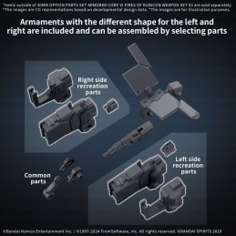 BANDAI 30MM OPTION PARTS SET ARMORED CORE VI WEAPON SET MODEL KIT