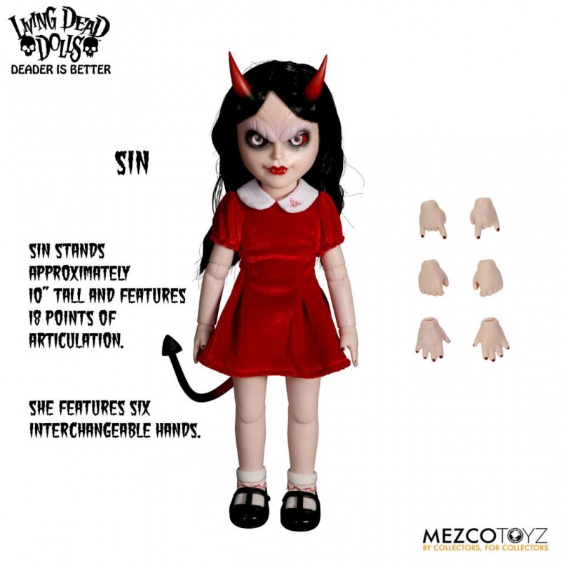 LIVING DEAD DOLLS LDD SIN ACTION FIGURE MEZCO TOYS