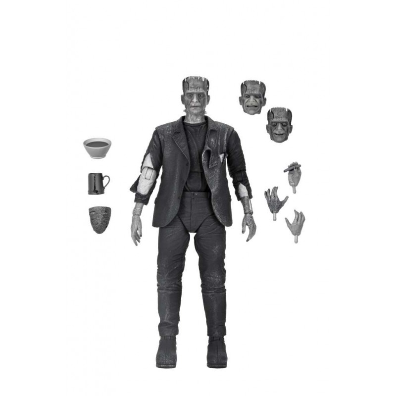 UNIVERSAL MONSTERS FRANKENSTEIN MONSTER ULTIMATE THE BRIDE OF FRANKENSTEIN BLACK AND WHITE ACTION FIGURE NECA