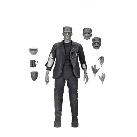 UNIVERSAL MONSTERS FRANKENSTEIN MONSTER ULTIMATE THE BRIDE OF FRANKENSTEIN BLACK AND WHITE ACTION FIGURE