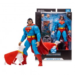 DC MULTIVERSE SUPERMAN & KRYPTO ACTION FIGURE MC FARLANE