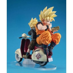 DRAGON BALL Z SON GOKU & GOHAN ON MOTORBIKE DESKTOP REAL MCCOY STATUA FIGURE MEGAHOUSE