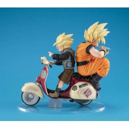 DRAGON BALL Z SON GOKU & GOHAN ON MOTORBIKE DESKTOP REAL MCCOY STATUA FIGURE MEGAHOUSE