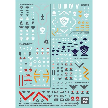 BANDAI GUNPLA GUNDAM DECAL NO134 WITCH FROM MERCURY MULTI 2 MODEL KIT