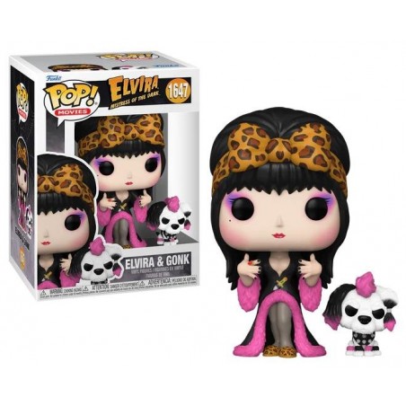 FUNKO POP! ELVIRA MISTRESS OF THE DARK ELVIRA AND GONK BOBBLE HEAD FIGURE