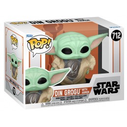 FUNKO POP! STAR WARS DIN GROGU WITH ARMOR BOBBLE HEAD KNOCKER FIGURE FUNKO