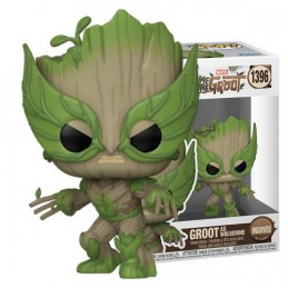 FUNKO POP! MARVEL STUDIOS WE ARE GROOT - GROOT AS WOLVERINE BOBBLE HEAD FIGURE FUNKO