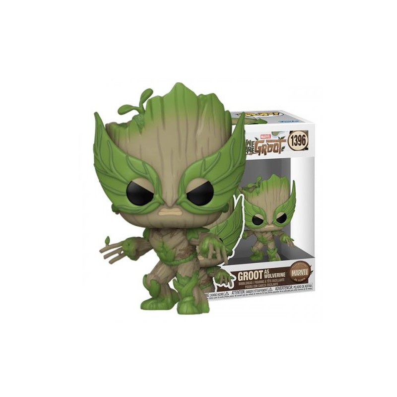 FUNKO POP! MARVEL STUDIOS WE ARE GROOT - GROOT AS WOLVERINE BOBBLE HEAD FIGURE FUNKO