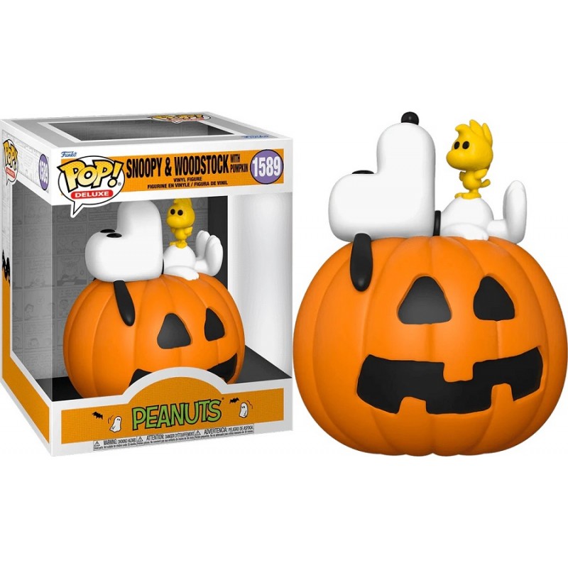 FUNKO FUNKO POP! PEANUTS HALLOWEEN SNOOPY AND WOODSTOCK WITH PUMPKIN BOBBLE HEAD FIGURE