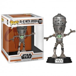 FUNKO FUNKO POP! STAR WARS THE MANDALORIAN IG-12 WITH GROGU DLX BOBBLE HEAD KNOCKER FIGURE