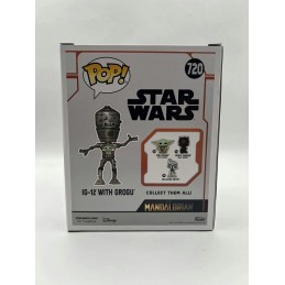 FUNKO POP! STAR WARS THE MANDALORIAN IG-12 WITH GROGU DLX BOBBLE HEAD KNOCKER FIGURE FUNKO