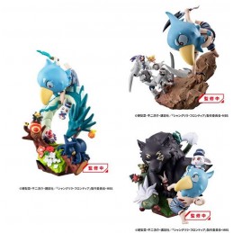 MEGAHOUSE PETITRAMA EX SHANGRI-LA FRONTIER VS MONSTER DIORAMA COLLECTION SET 3 MINI FIGURES