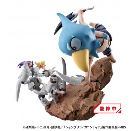 MEGAHOUSE PETITRAMA EX SHANGRI-LA FRONTIER VS MONSTER DIORAMA COLLECTION SET 3 MINI FIGURES