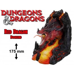 DUNGEONS AND DRAGONS RED DRAGON BOOKEND FIGURE FERMALIBRI WIZKIDS