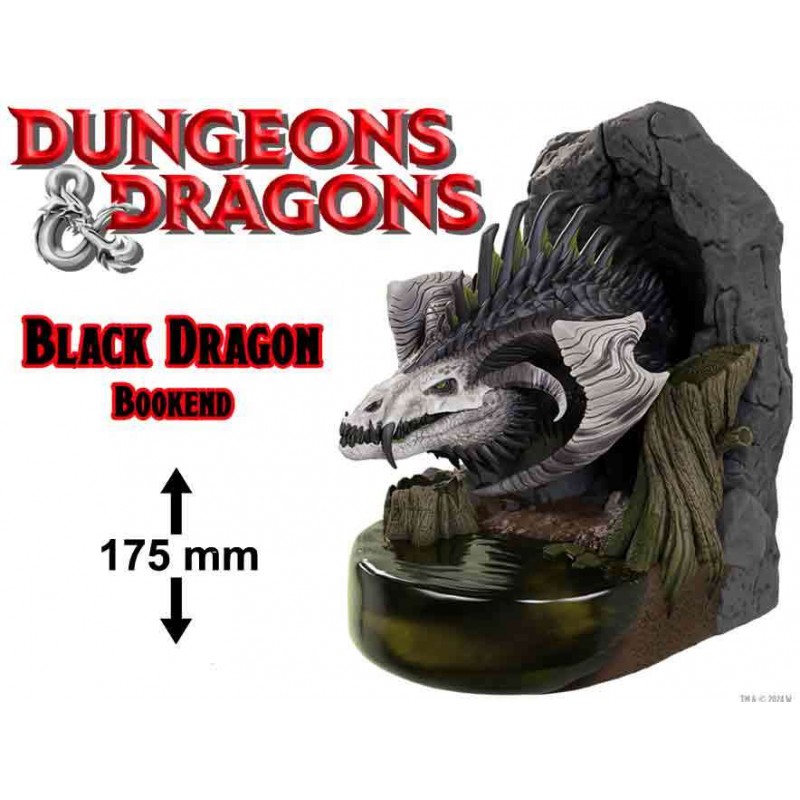 WIZKIDS DUNGEONS AND DRAGONS BLACK DRAGON BOOKEND FIGURE