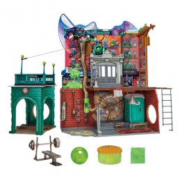 TEENAGE MUTANT NINJA TURTLES MUTANT MAYHEM PLAYSET HEADQUARTER SCENARIO PLAYMATES TOYS