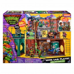 TEENAGE MUTANT NINJA TURTLES MUTANT MAYHEM PLAYSET HEADQUARTER SCENARIO PLAYMATES TOYS