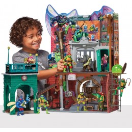 TEENAGE MUTANT NINJA TURTLES MUTANT MAYHEM PLAYSET HEADQUARTER SCENARIO PLAYMATES TOYS