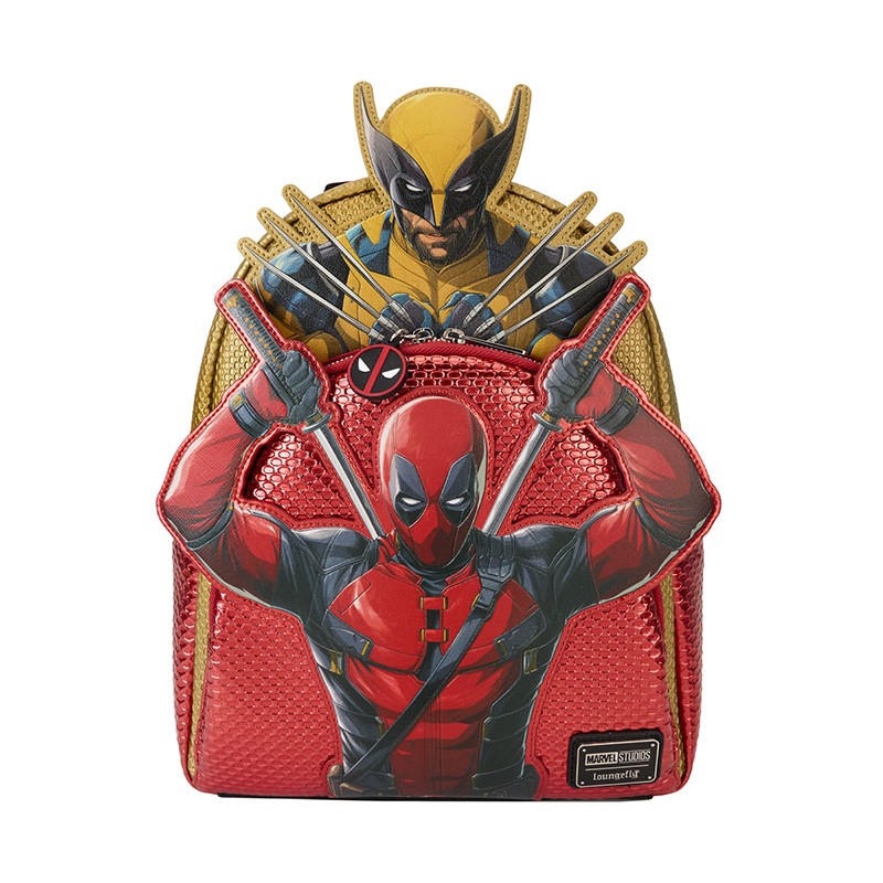 LOUNGEFLY MARVEL STUDIOS DEADPOOL AND WOLVERINE LOUNGEFLY MINI BACKPACK