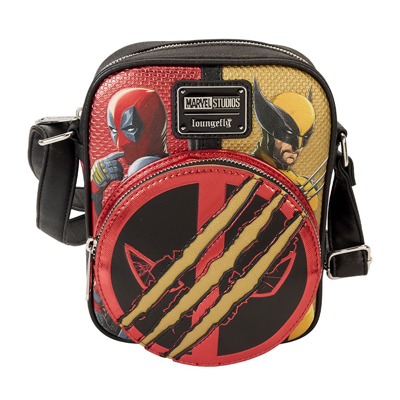 LOUNGEFLY MARVEL STUDIOS DEADPOOL AND WOLVERINE CROSSBODY BAG