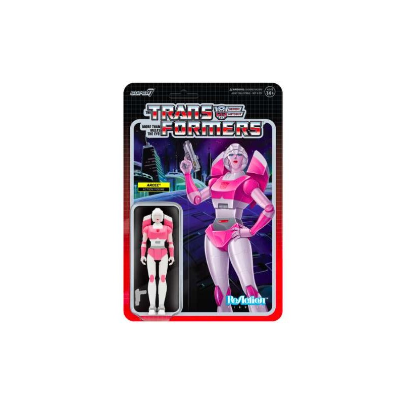 TRANFORMERS REACTION ARCEE ACTION FIGURE SUPER7