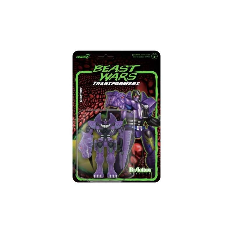 TRANFORMERS BEAST WARS REACTION MEGATRON ACTION FIGURE SUPER7