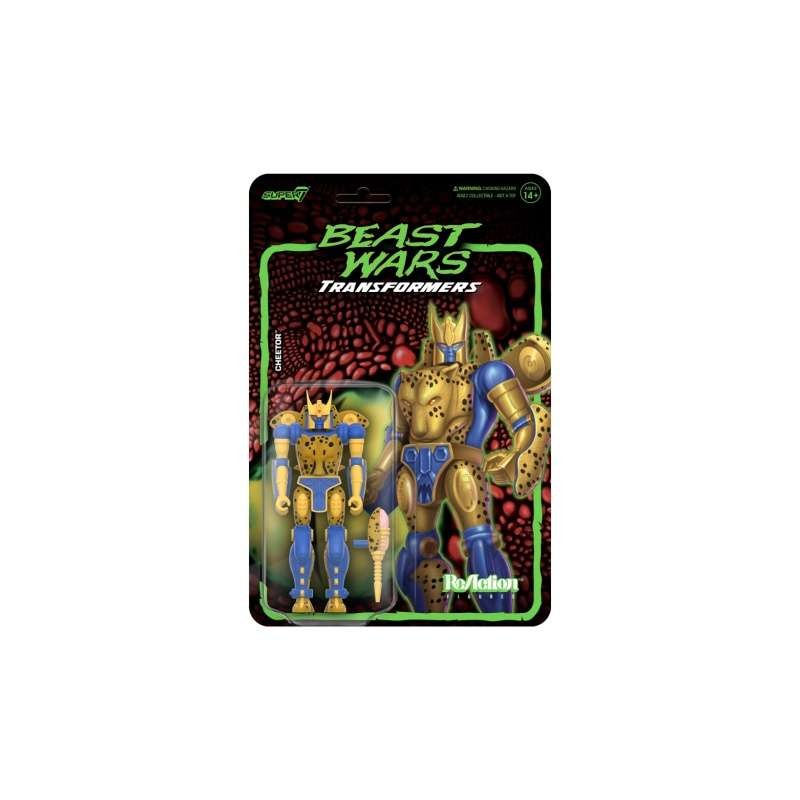 TRANFORMERS BEAST WARS REACTION CHEETOR ACTION FIGURE SUPER7