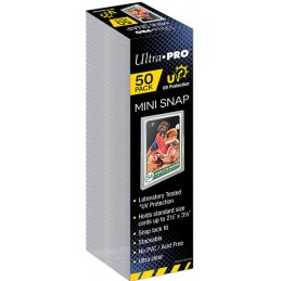 UV PROTECTION MINI SNAP BUSTINE PROTETTIVE RIGIDE 50X PACK ULTRA PRO