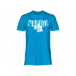 T SHIRT OFFICIAL SSC NAPOLI PUZZLE SKY BLUE