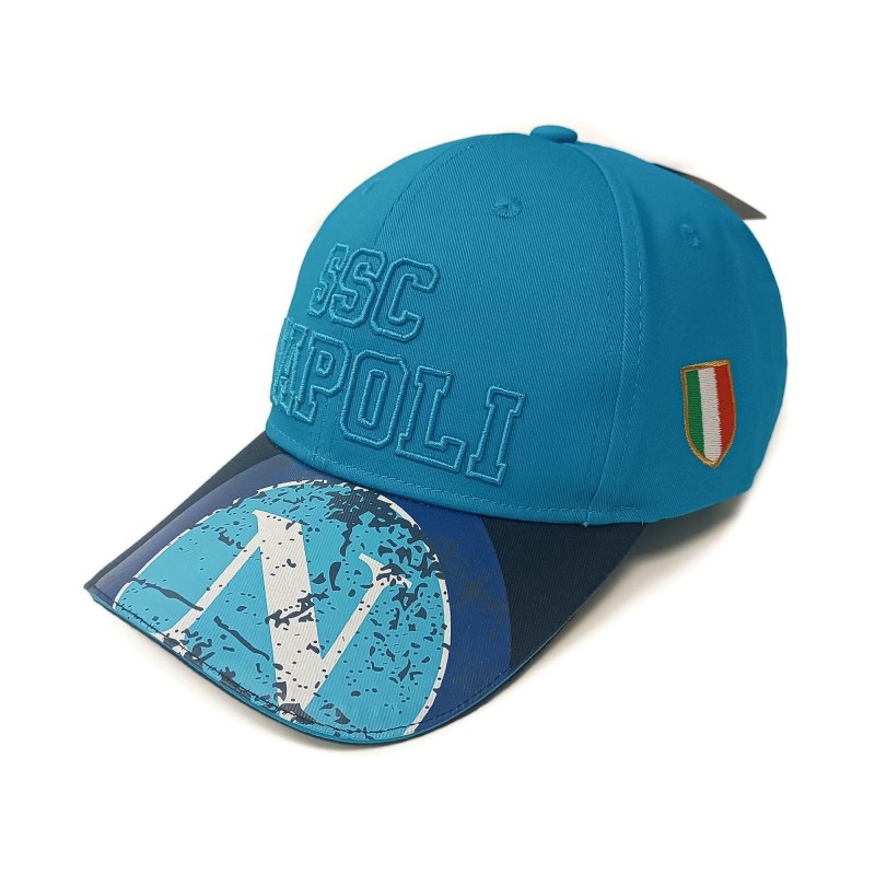 CAPPELLO BASEBALL CAP SSC NAPOLI UFFICIALE BLUAZZURRO LOGO VISIERA