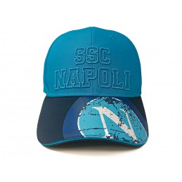 CAPPELLO BASEBALL CAP SSC NAPOLI UFFICIALE BLUAZZURRO LOGO VISIERA