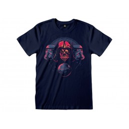 MAGLIA T SHIRT STAR WARS DARTH VADER TROOPERS DEATHSTAR BLU