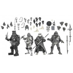 UNIVERSAL MONSTERS X TMNT BLACK AND WHITE 4-PACK ACTION FIGURE NECA