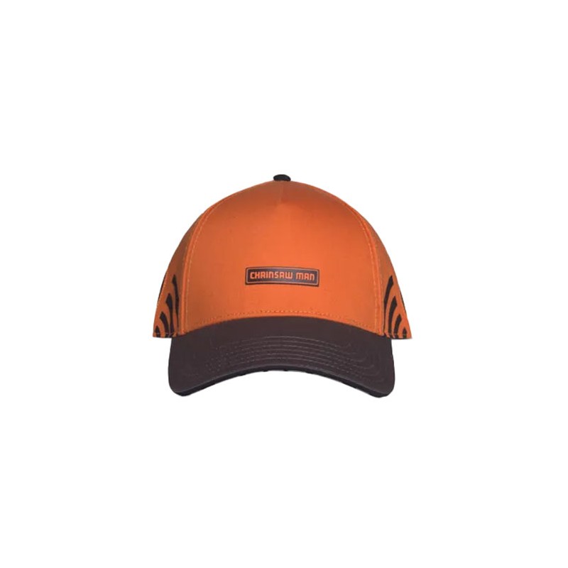 CHAINSAW MAN BLACK AND ORANGE BASEBALL CAP CAPPELLO DIFUZED