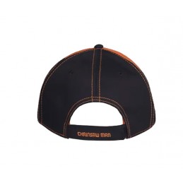 CHAINSAW MAN BLACK AND ORANGE BASEBALL CAP CAPPELLO DIFUZED