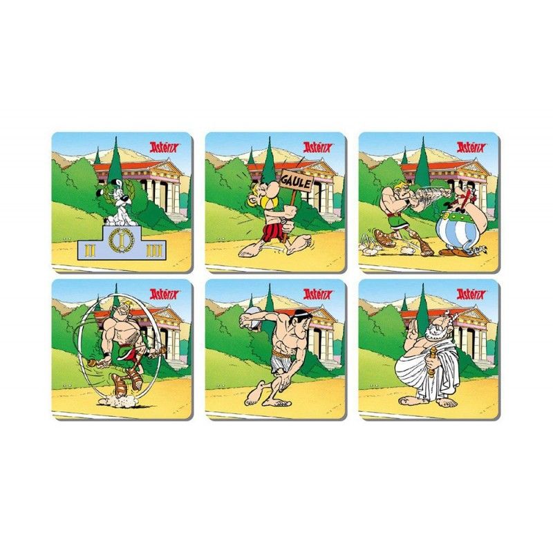 ASTERIX - OLYMPIC GAMES 6 COASTERS SET SOTTOBICCHIERI SD TOYS