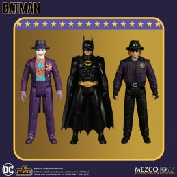 MEZCO TOYS BATMAN 1989 SET 5 POINTS ACTION FIGURE