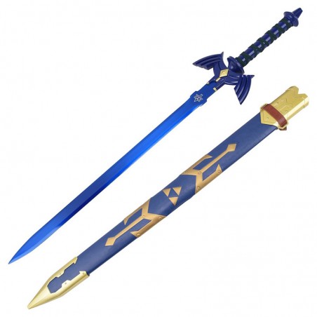 THE LEGEND OF ZELDA BLUE MASTER SWORD WITH WOODEN SHEATH REPLICA 109CM