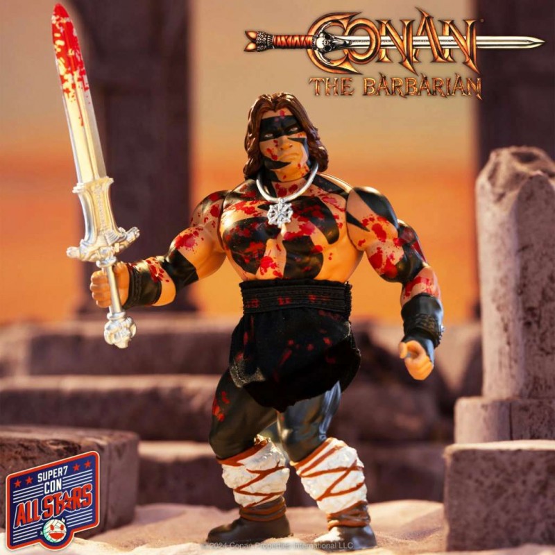 CONAN THE BARBARIAN BLOOD SPLATTER ACTION FIGURE SUPER7