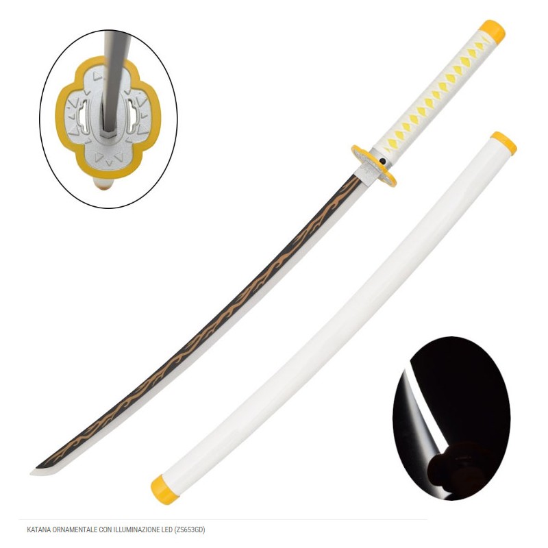 DEMON SLAYER ZENITSU AGATSUMA KATANA A LED REPLICA 103CM