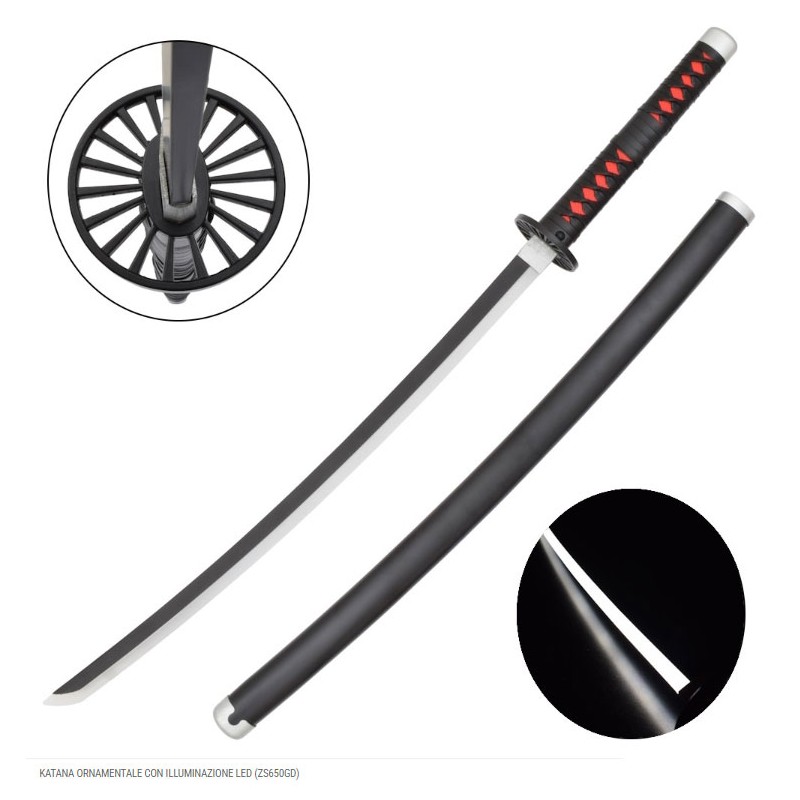 DEMON SLAYER ZENITSU TANJIRO KAMADO LED KATANA REPLICA 104CM